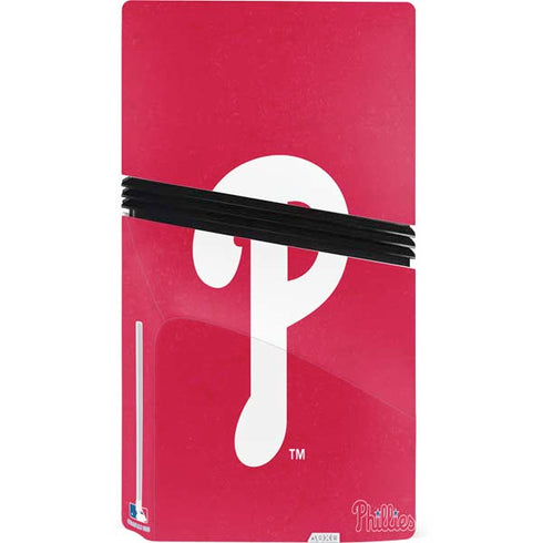 MLB Philadelphia Phillies - Solid Distressed PS5 Pro Disk Bundle  Skin